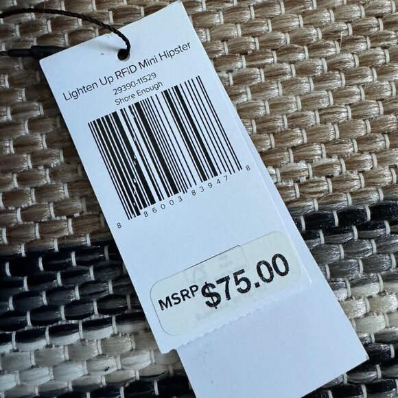 Vera Bradley Women Lighten Up RFID Mini Hipster Crossbody Bag Shore Enough Navy - Picture 8 of 11